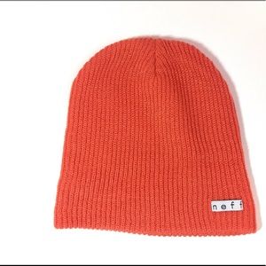 Neff knitted beanie Pinkish orange